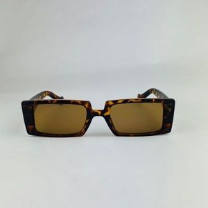 rectangule cheetah frame and brown lens sunglasses